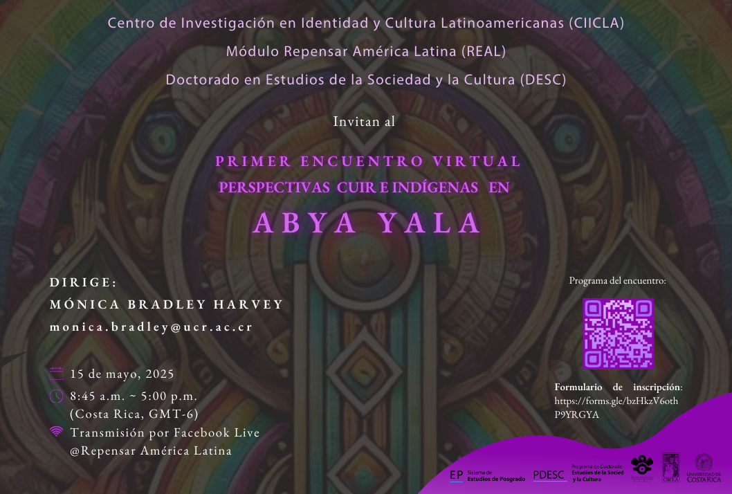 Afiche Primer Encuentro Virtual Perspectivas Cuir e Indígenas en Abya Yala